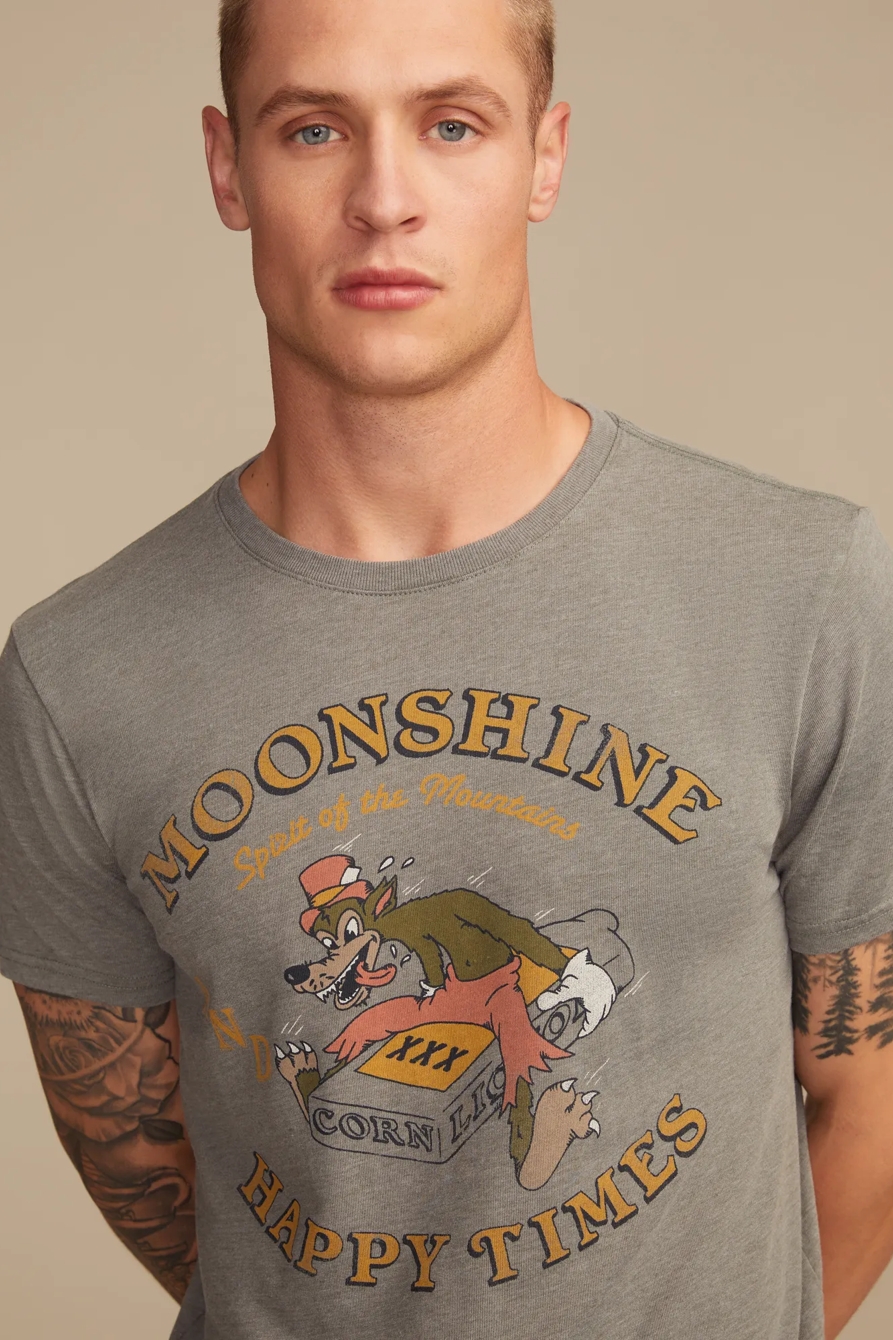MOONSHINE WOLF TEE — CASTOR GRAY — image 2