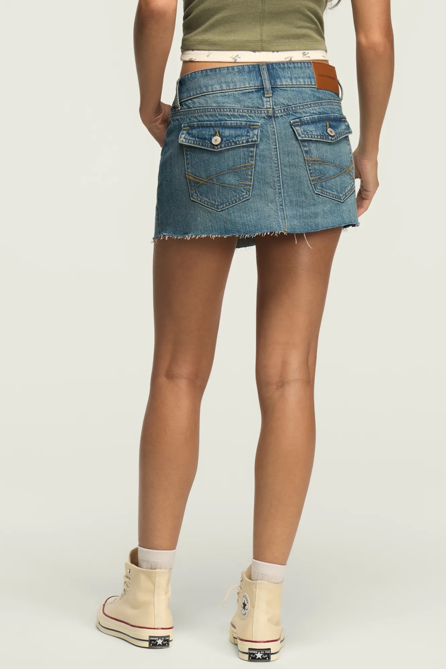 DENIM MICRO MINI SKIRT — HOT TO GO WASH — image 1