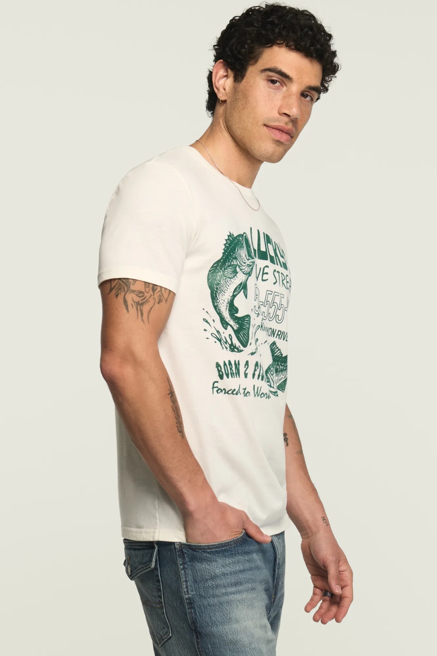 LUCKYS LIVE STREAM FISH TEE — VAPOROUS GRAY — image 3