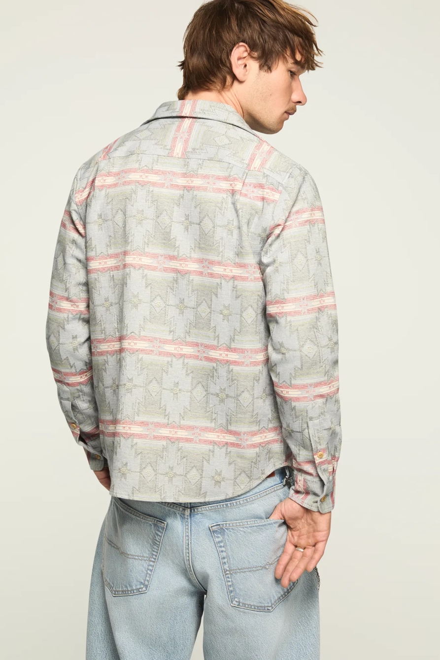 JACQUARD HUMBOLDT UTILITY SHIRT — BLUE MULTI — image 6