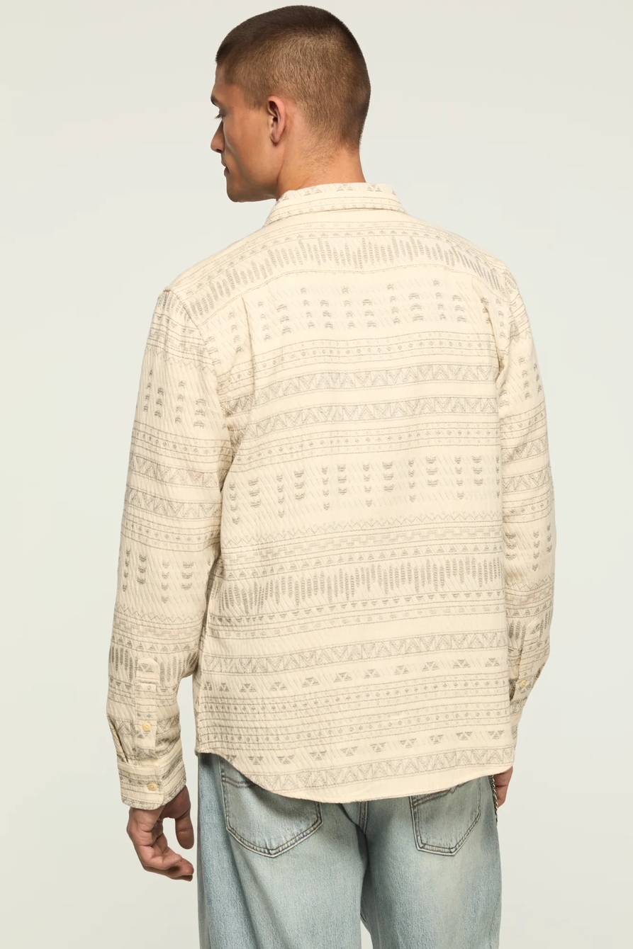 JACQUARD HUMBOLDT UTILITY SHIRT — CREAM MULTI — image 3