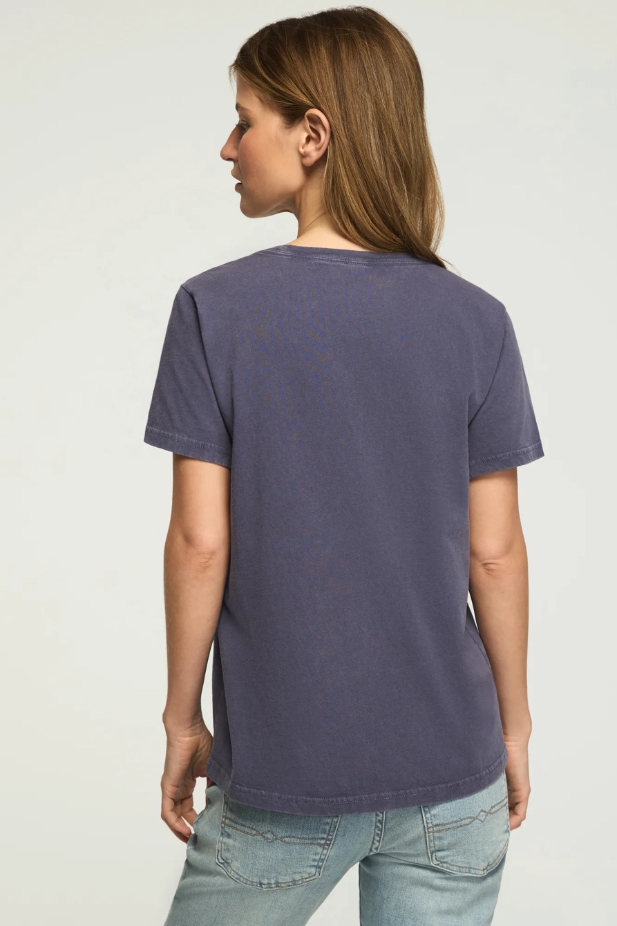 FLORAL APPLIQUE LUCKY CLASSIC CREW — NIGHT SHADOW BLUE — image 4