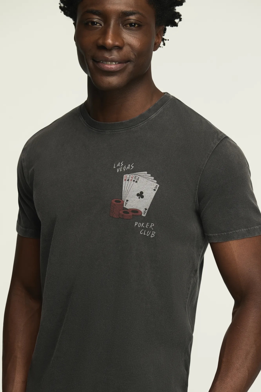 VEGAS POKER CLUB TEE — JET BLACK — image 2
