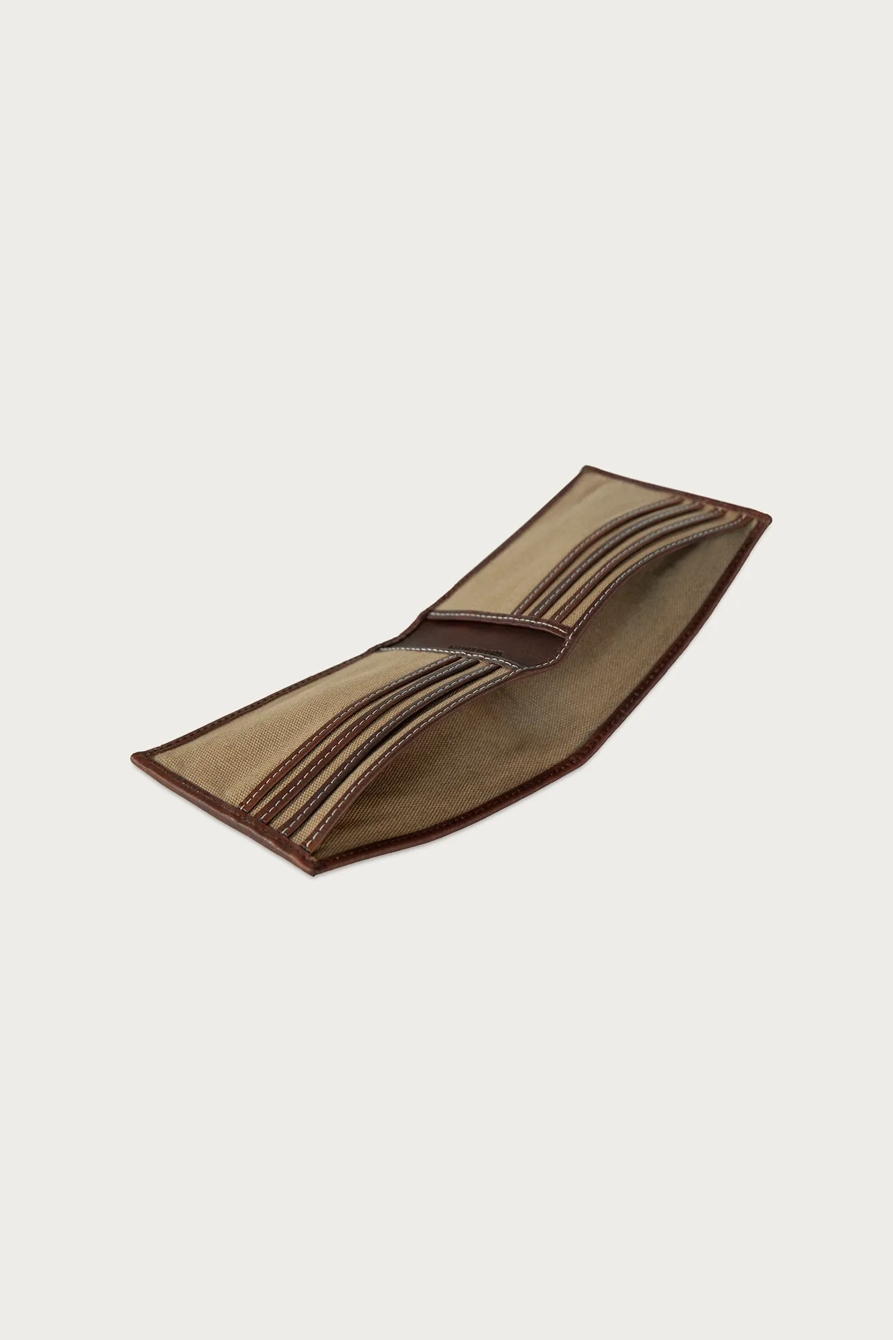 CANVAS WITH LEATHER TRIM BIFOLD WALLET — NATURAL — image 5