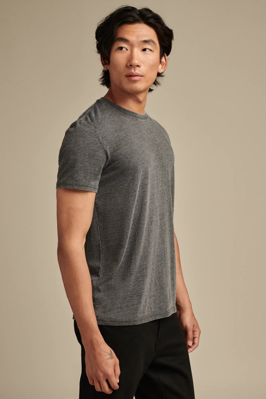 VENICE BURNOUT CREW NECK TEE — JET BLACK — image 3