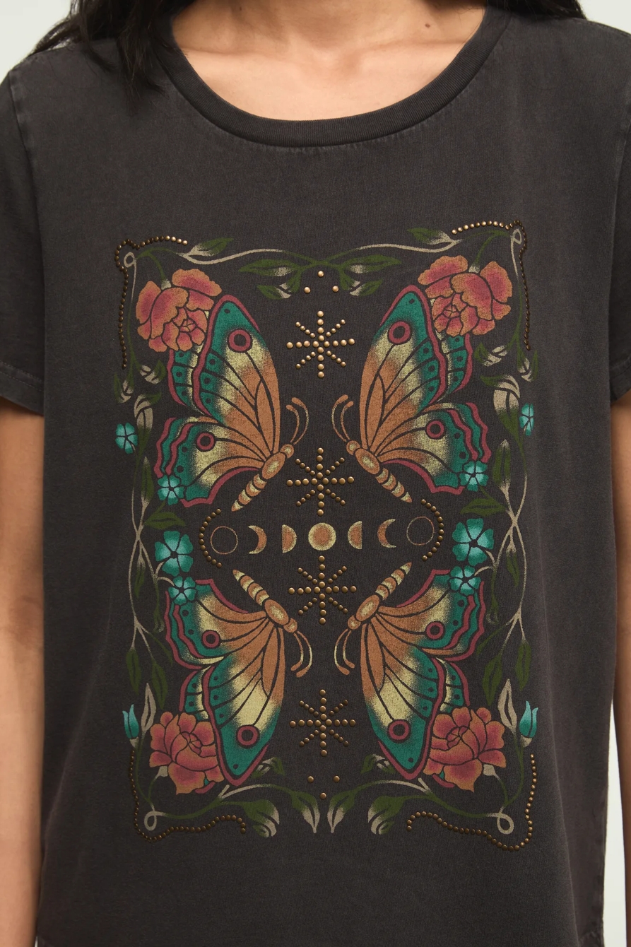 MIRROR BUTTERFLY CLASSIC CREW — JET BLACK — image 2