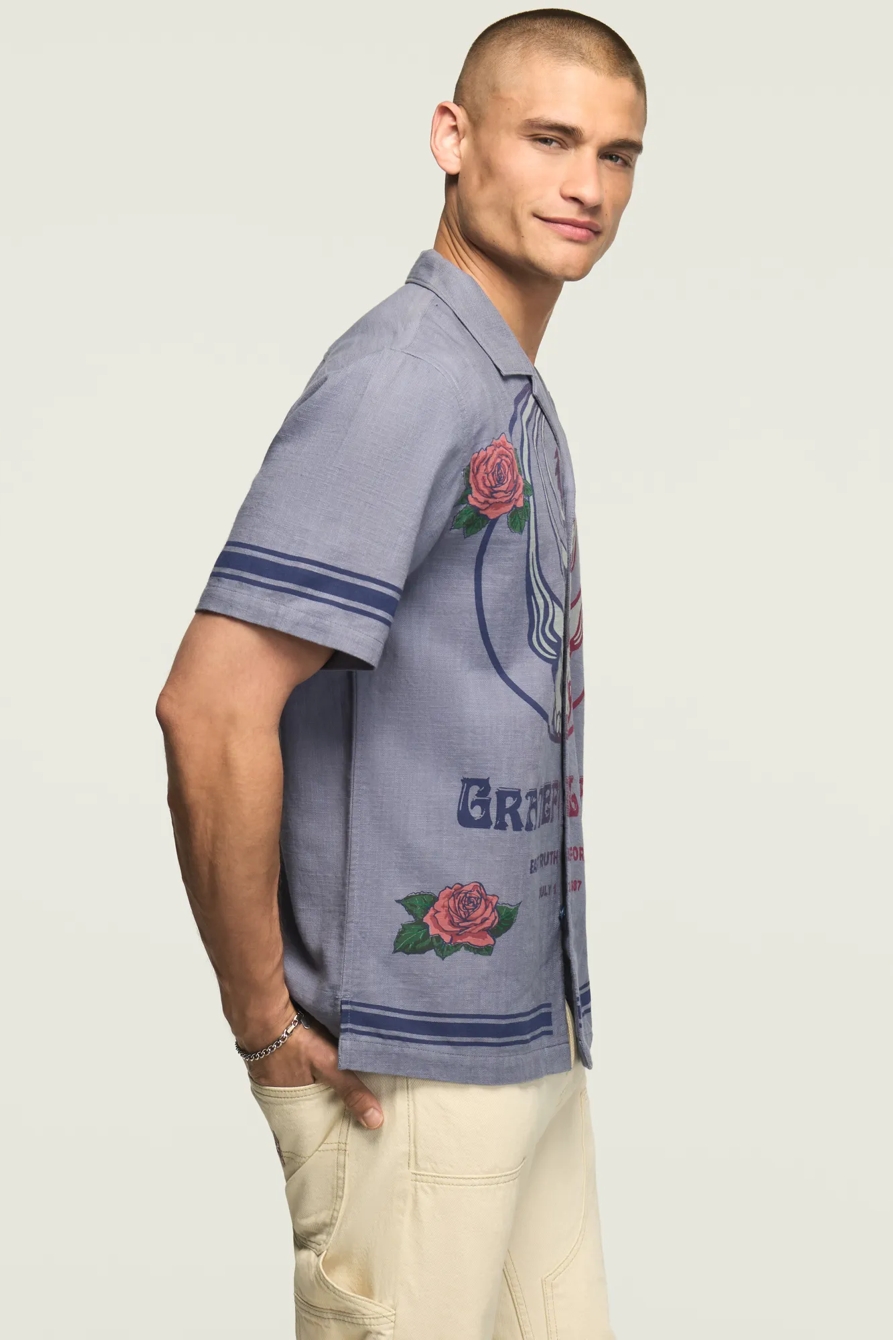 SHORT SLEEVE GRATEFUL DEAD PRINTED SHIRT — BLUE BLUSH — image 4