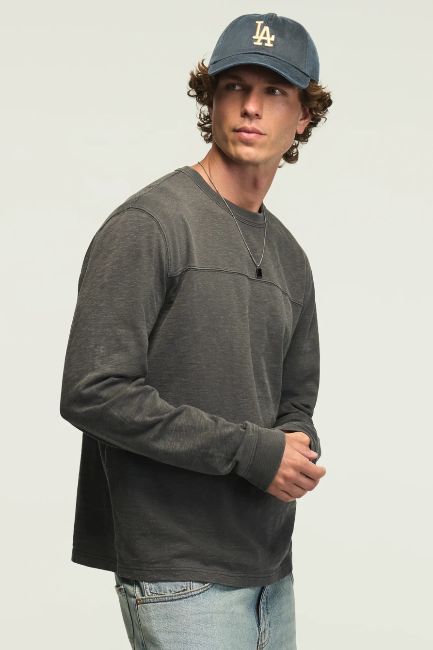 SLUB JERSEY FOOTBALL TEE — PHANTOM — image 4