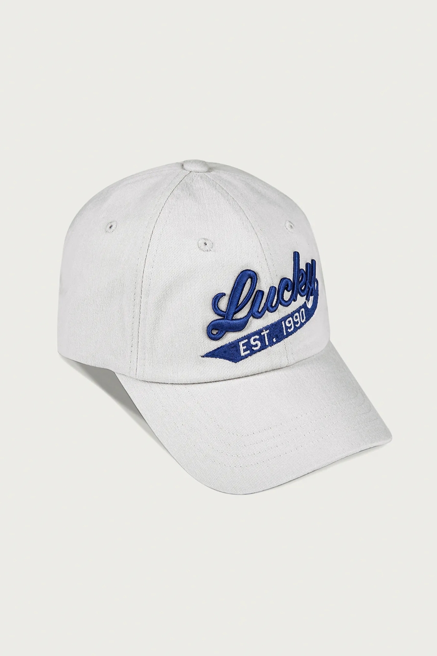 Lucky 1990 Embroidered Dad Hat — OPEN GREY — image 1