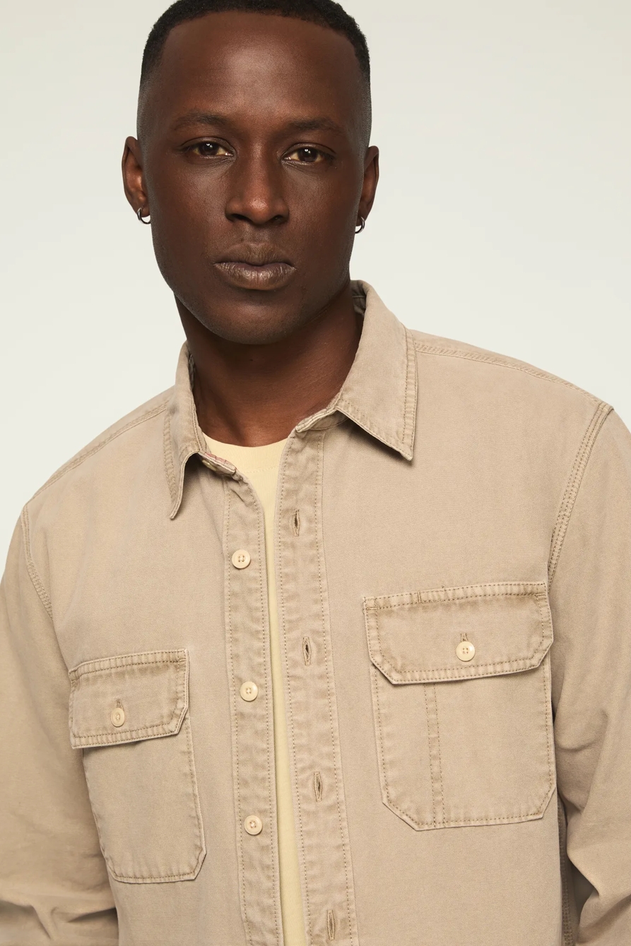 CANVAS WORKSHIRT — VINTAGE KHAKI — image 1