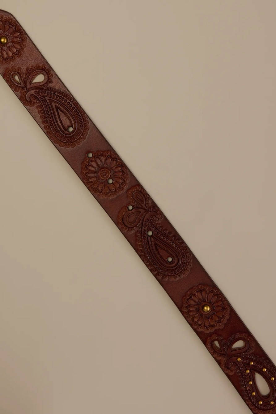OPEN WORK BELT — BROWN — image 2