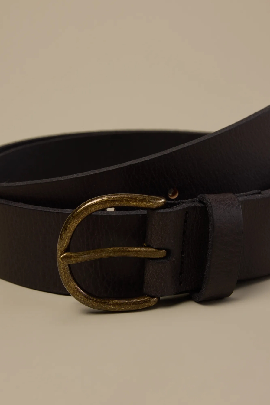 LEATHER BELT — BLACK — image 3