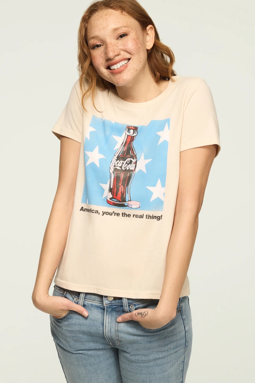 COCA COLA BOTTLE STARS CLASSIC CREW — WHITECAP GRAY — image 5