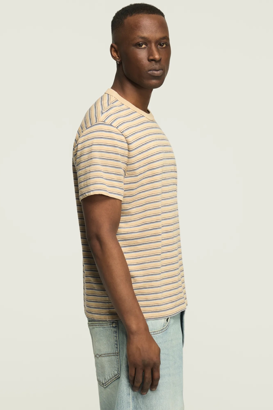 WEEKEND JERSEY RELAXED CREW NECK TEE — KHAKI MULTI — image 3