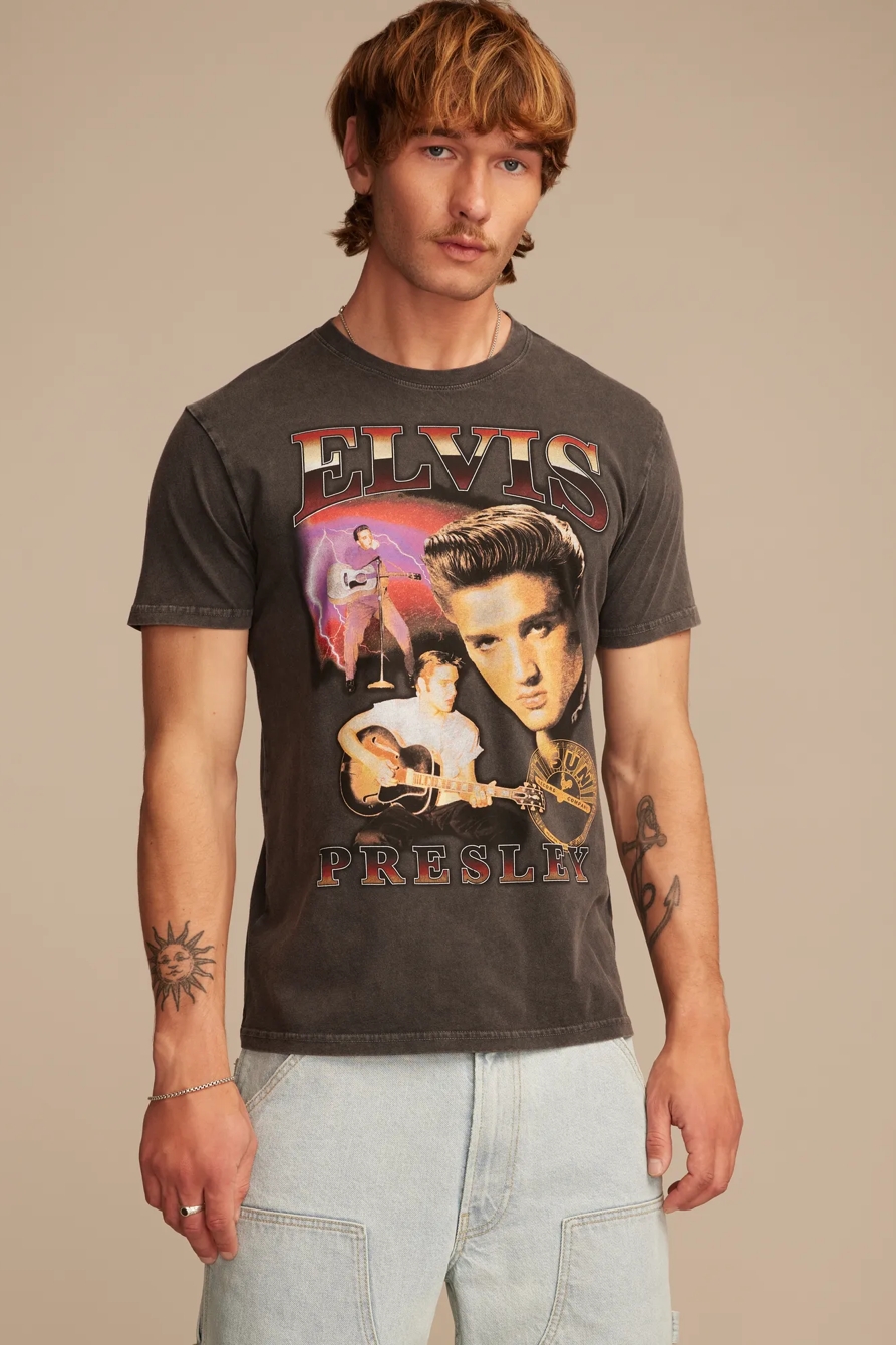 ELVIS MONTAGE TEE — JET BLACK — image 1