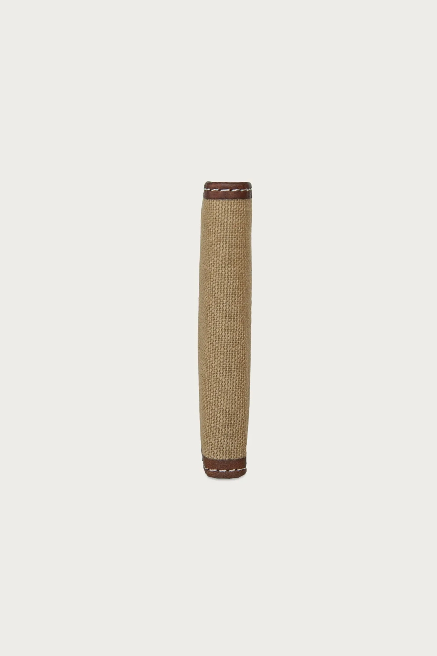 CANVAS WITH LEATHER TRIM BIFOLD WALLET — NATURAL — image 6