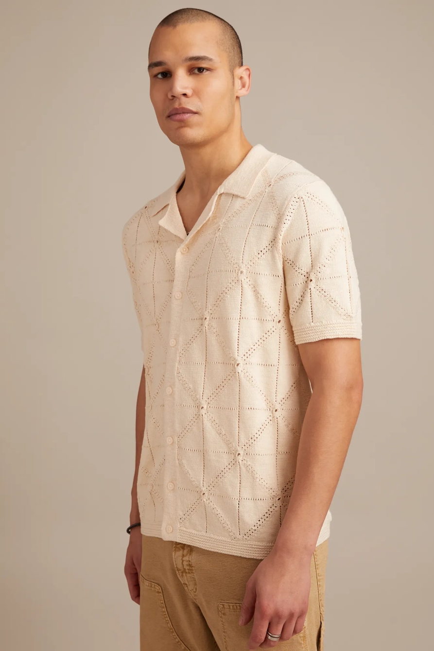 BUTTON DOWN SWEATER — WHITECAP GRAY — image 3