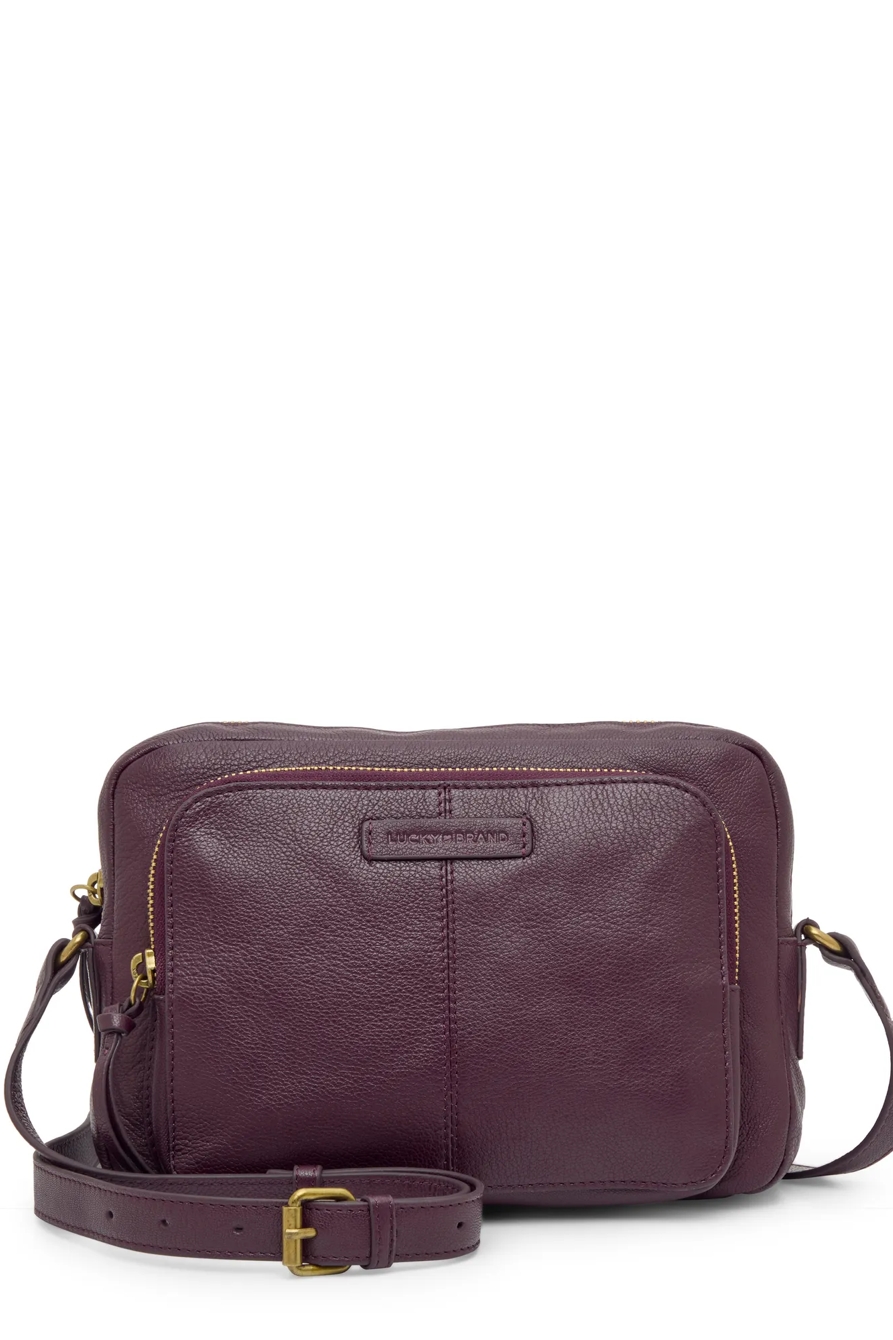 LANI VEGAN LEATHER CROSSBODY — BLACK CHERRY — image 1