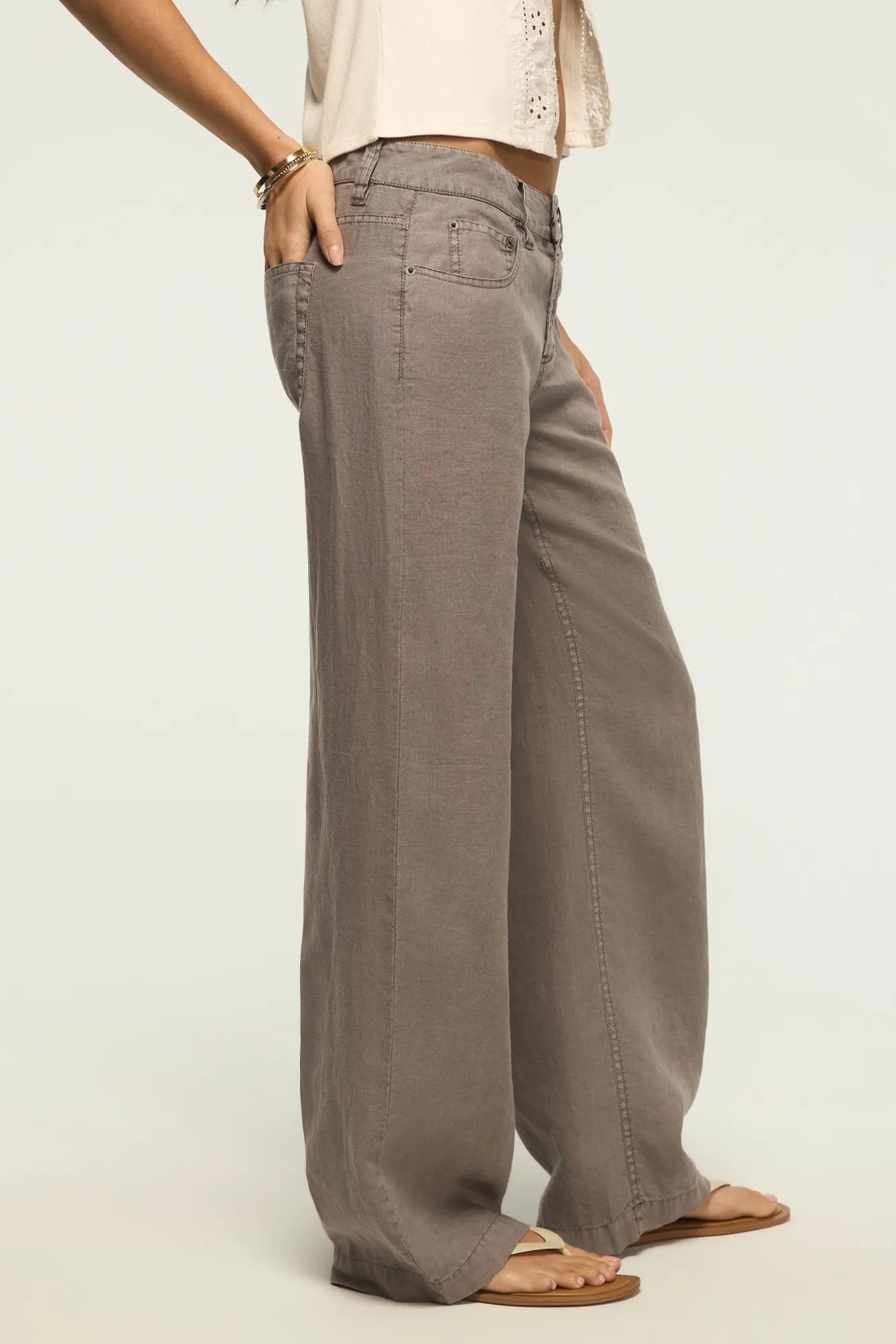 BAGGY LINEN WIDE LEG PANT — CASTLEROCK — image 5