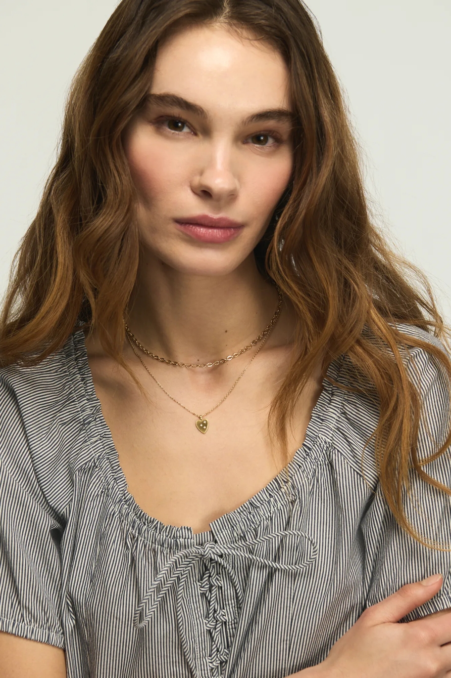 Heart Pendant and Cable Chain — GOLD — image 2