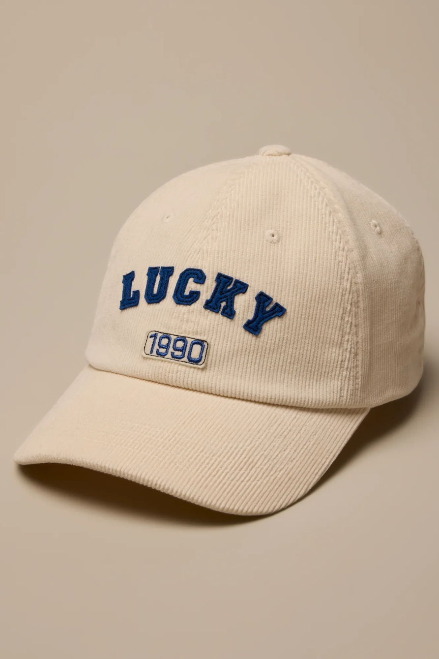 LUCKY CORDUROY BASEBALL — CREAM — image 1
