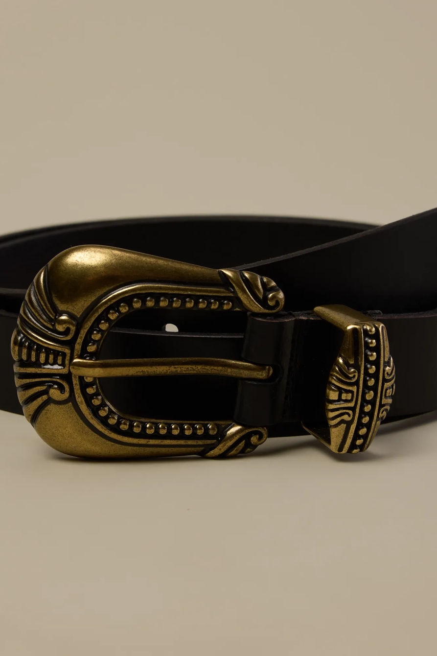 WESTERN SUEDE BELT — BLACK — image 3