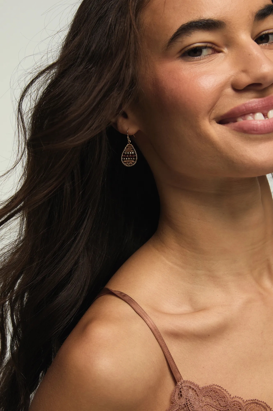 BEADED EARRING SET — GOLD — image 2