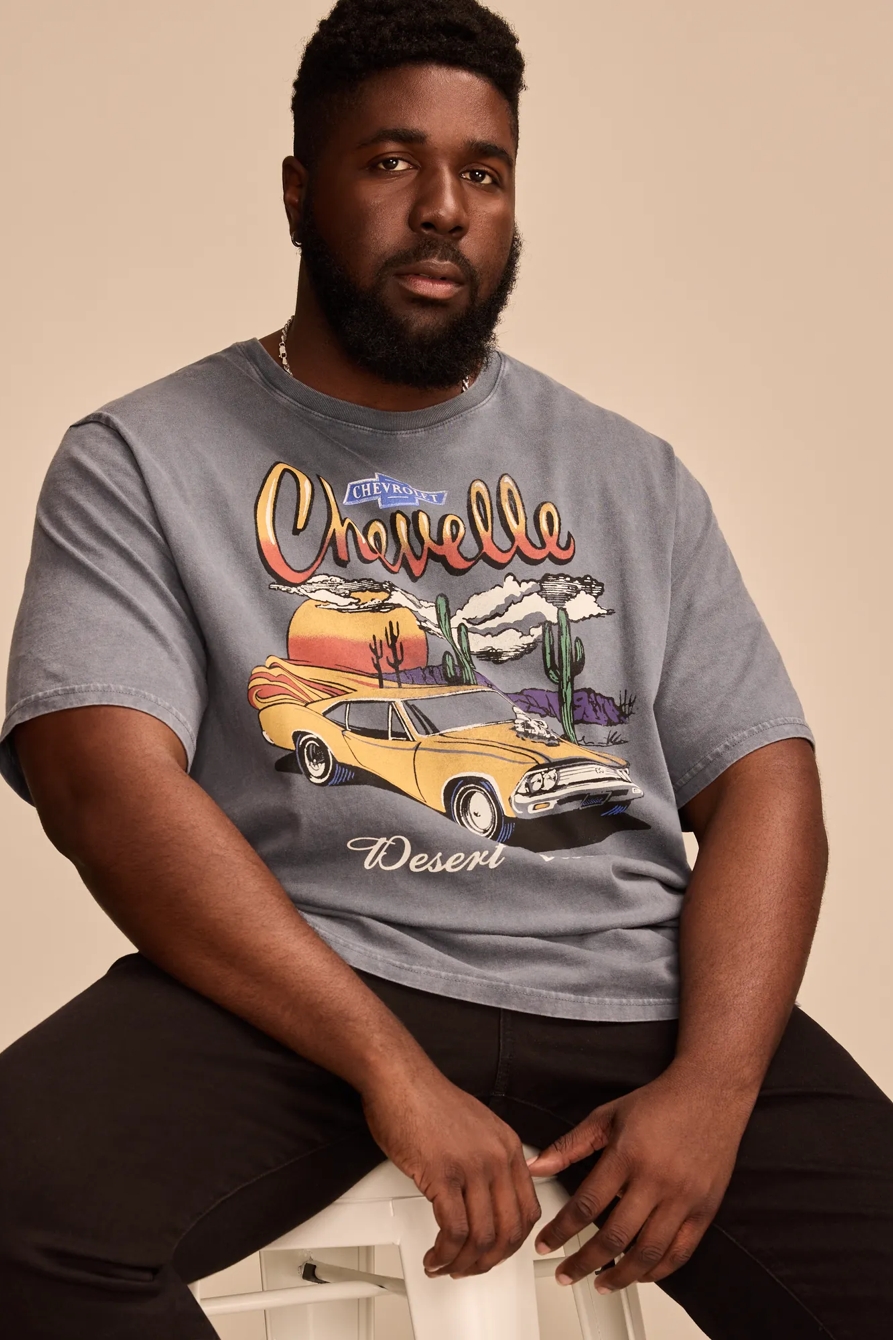 BIG & TALL CHEVY CHEVELLE TEE — DARK SLATE — image 1