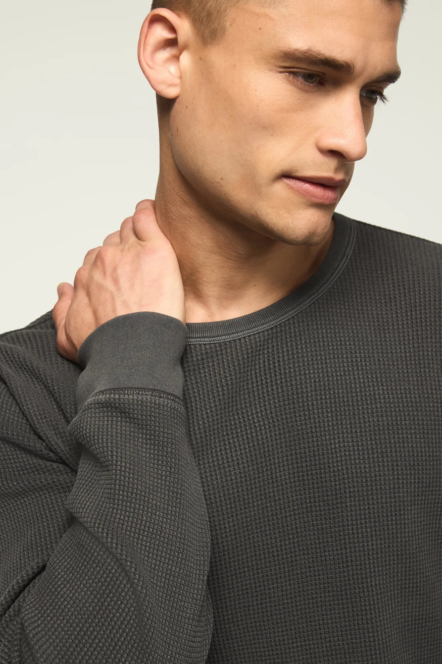 THERMAL LONG SLEEVE TEE — JET BLACK — image 2