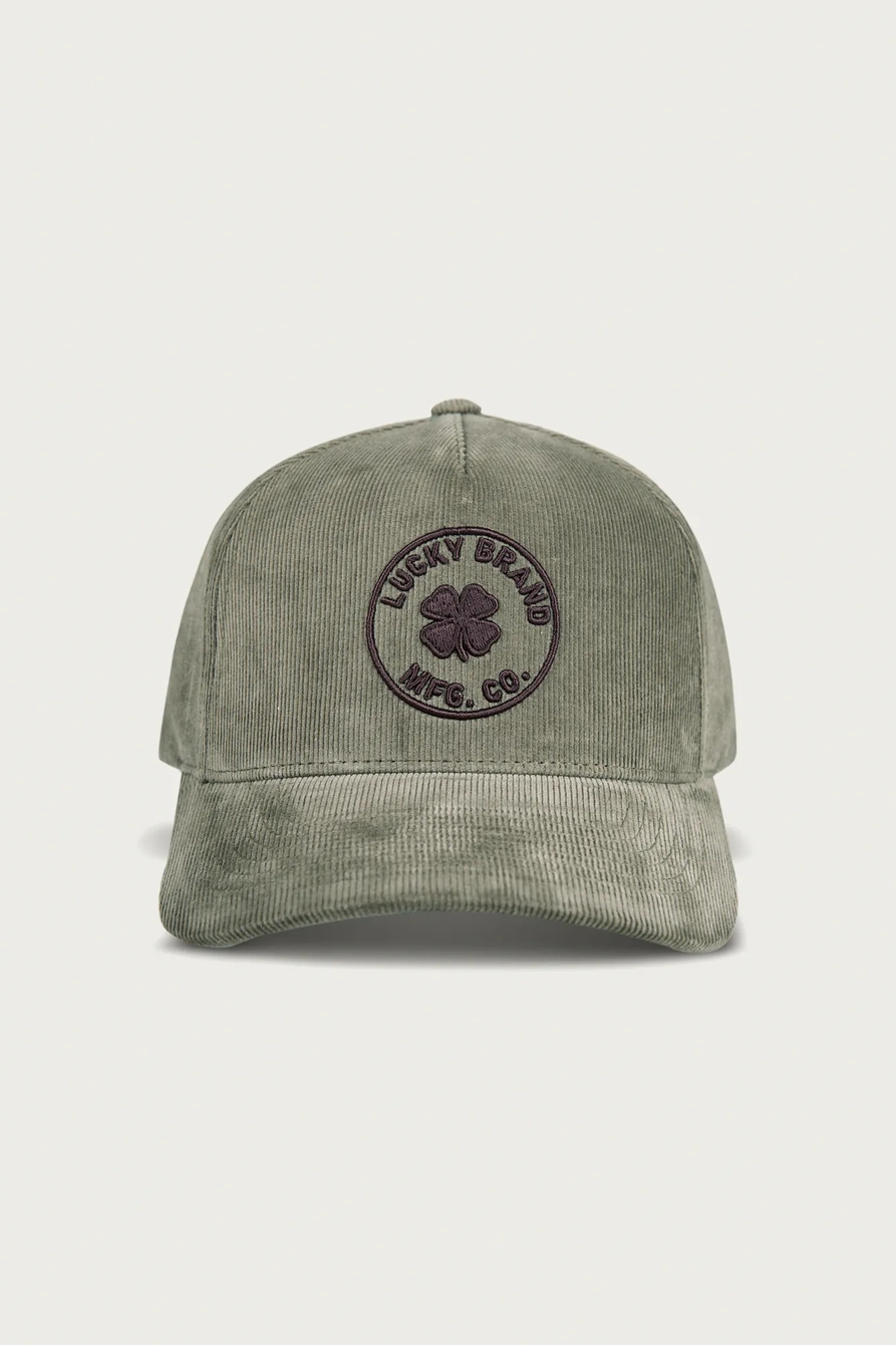 Lucky MFG Co. Embroidered Corduroy Hat — BRIGHT GREEN — image 4