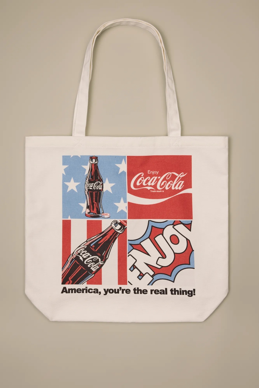 COCA COLA POP ART TOTE — WHITE — image 1