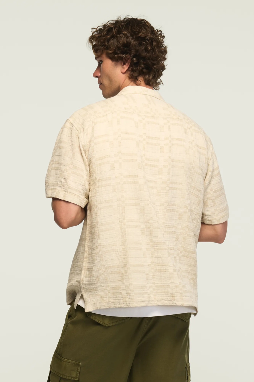 UNTUCKED CAMP COLLAR SHIRT — #130 NATURAL — image 3