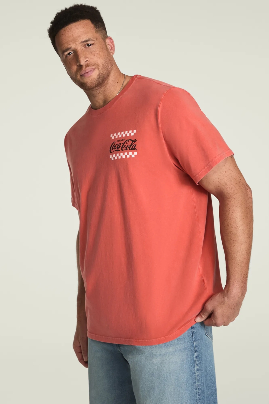 Big & Tall COCA COLA NOODLES TEE — PAPRIKA — image 4