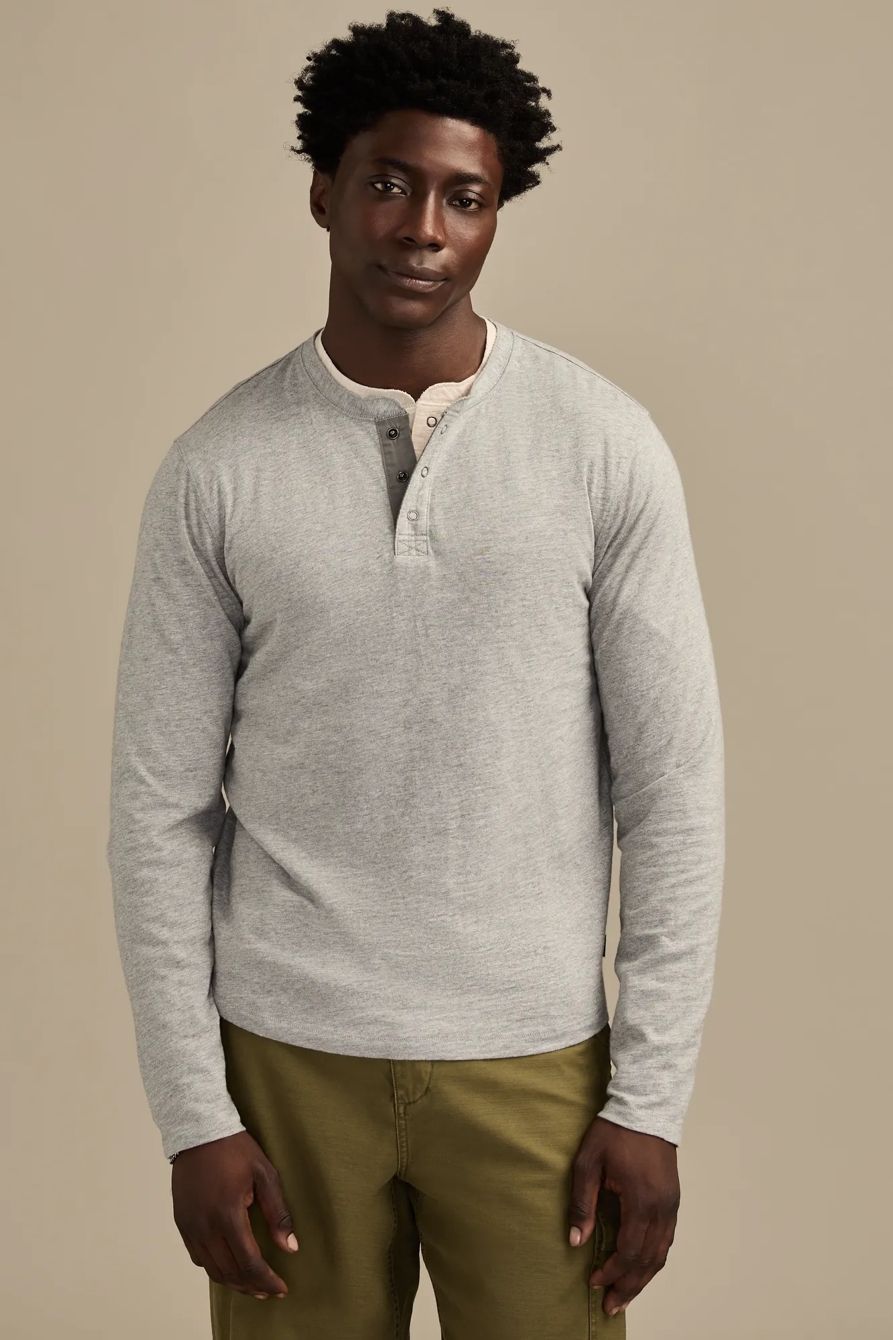 SLUB HEATHER HENLEY — HEATHER GREY — image 1