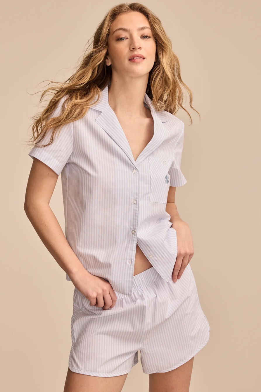 COTTON SLEEP SET — LIGHT BLUE — image 1