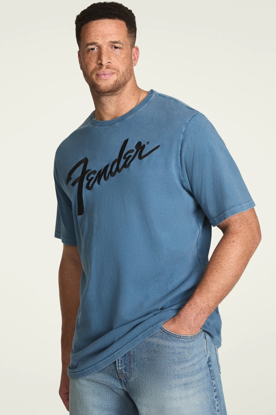 Big & Tall FENDER LOGO — REAL TEAL — image 2