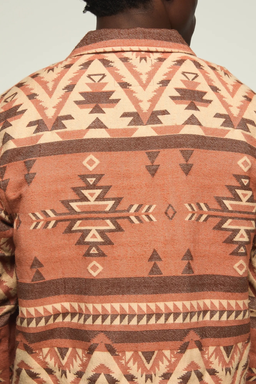 JACQUARD SHIRT JACKET — RED MULTI — image 4