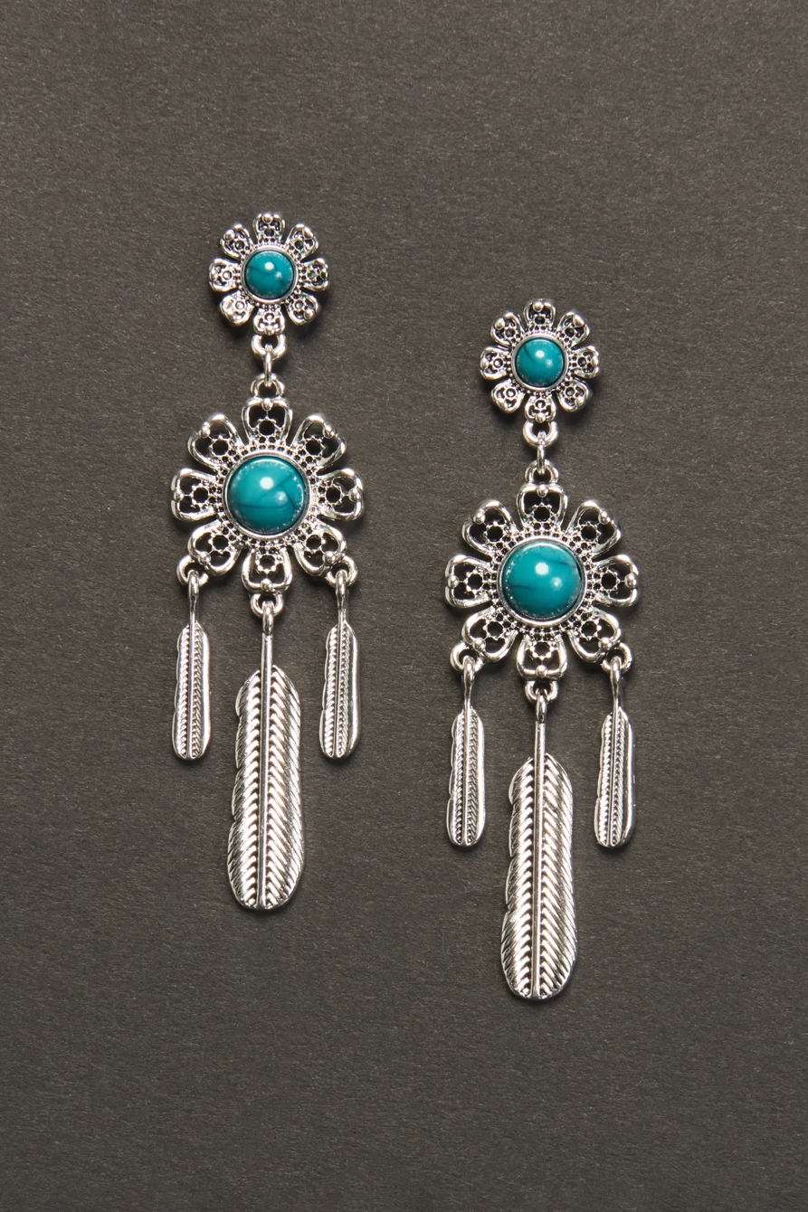 Turquoise and Silver Drop — SILVER — image 2
