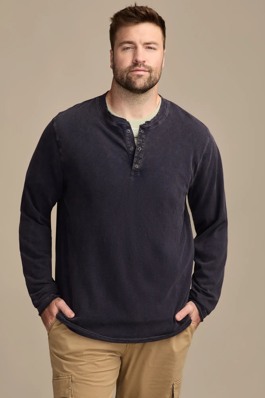 BIG & TALL LONG SLEEVE WEEKEND SLUB HENLEY — Inkling — image 1