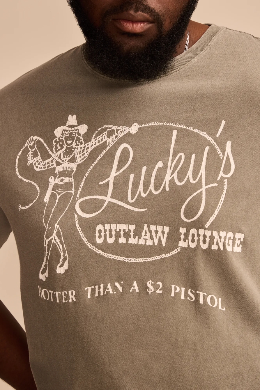 BIG & TALL LUCKY'S LOUNGE TEE — STEEL GRAY — image 2