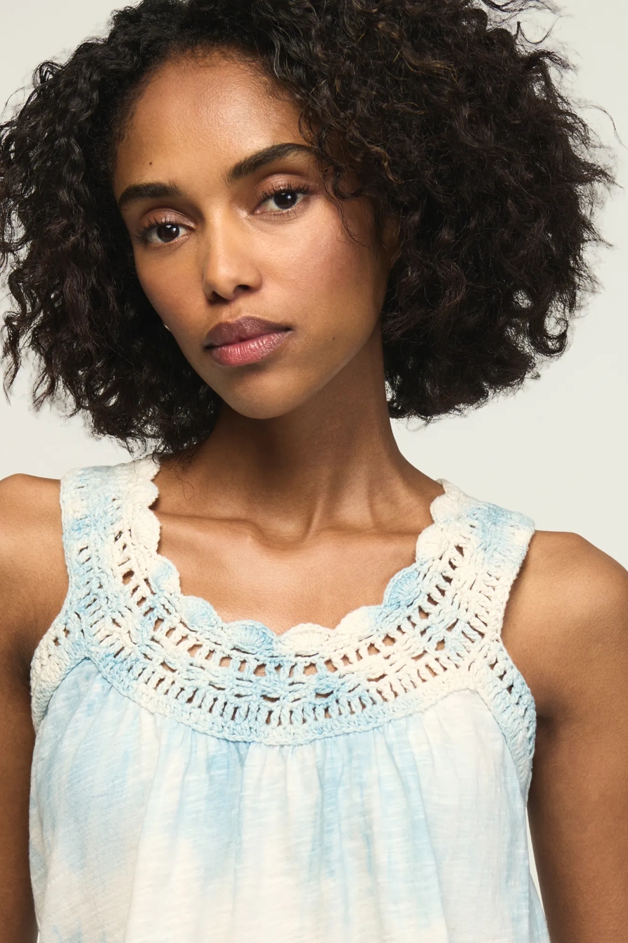 CROCHET TRIM SWING TANK — CELESTIAL BLUE — image 2