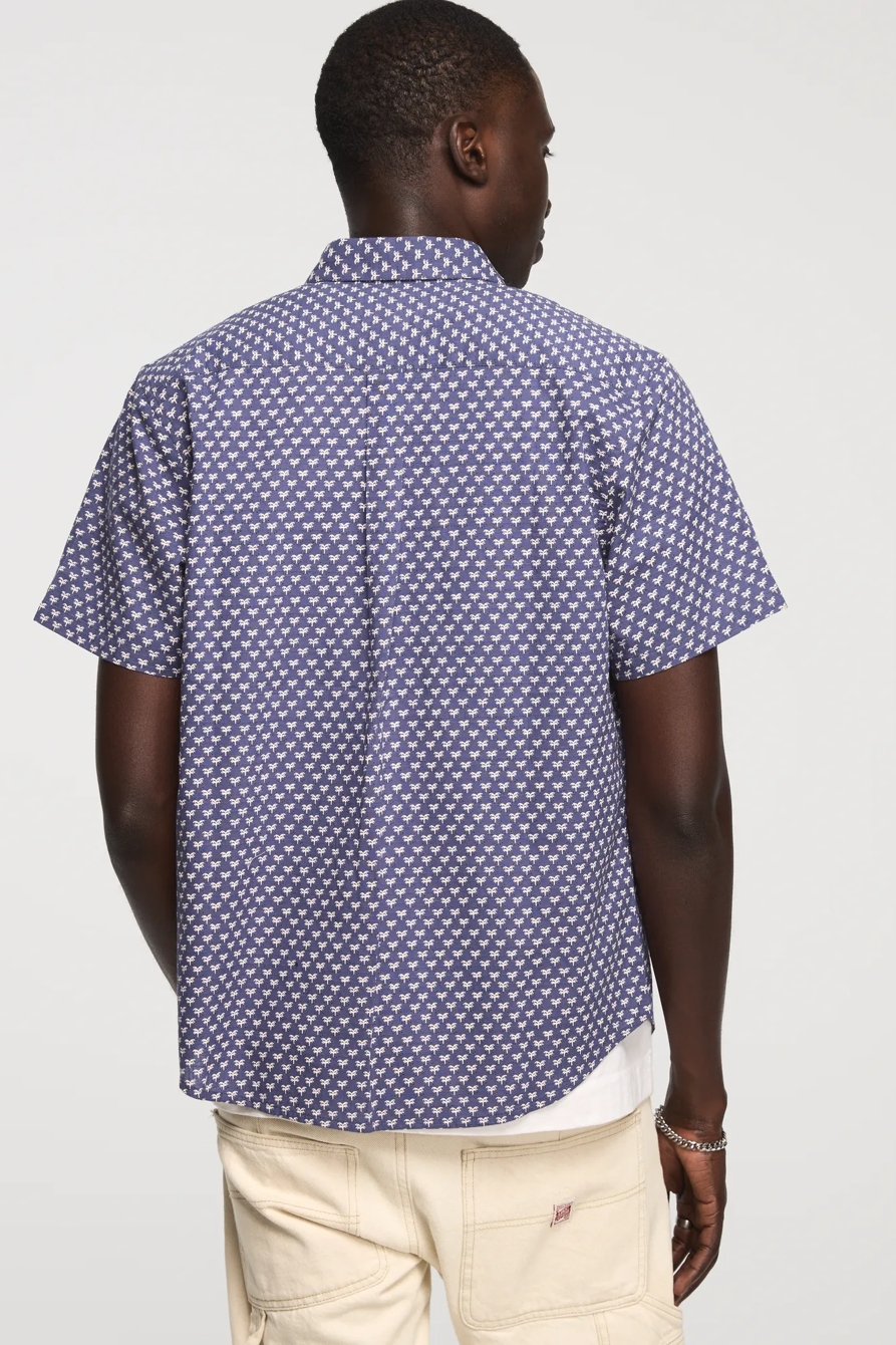 SHORT SLEEVE PRINTED ONE POCKET SAN GABRIEL — BLUE PRINT — image 3