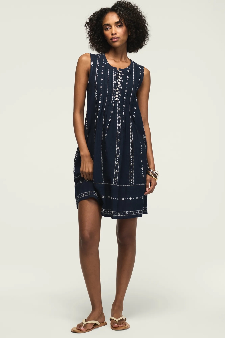 PINTUCK MINI DRESS — OMBRE BLUE — image 5