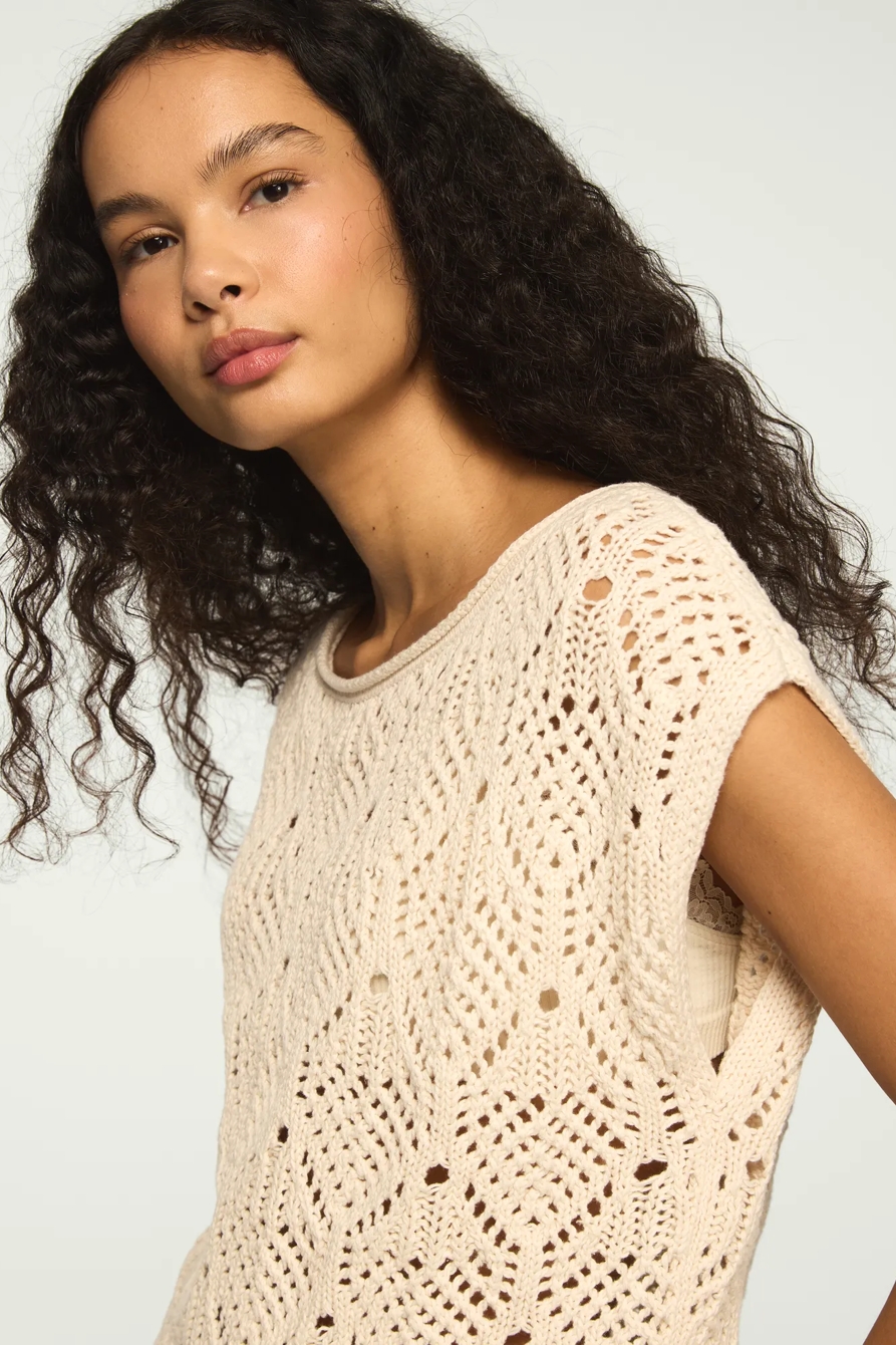 BOHO SWEATER VEST — WHITECAP GRAY — image 1
