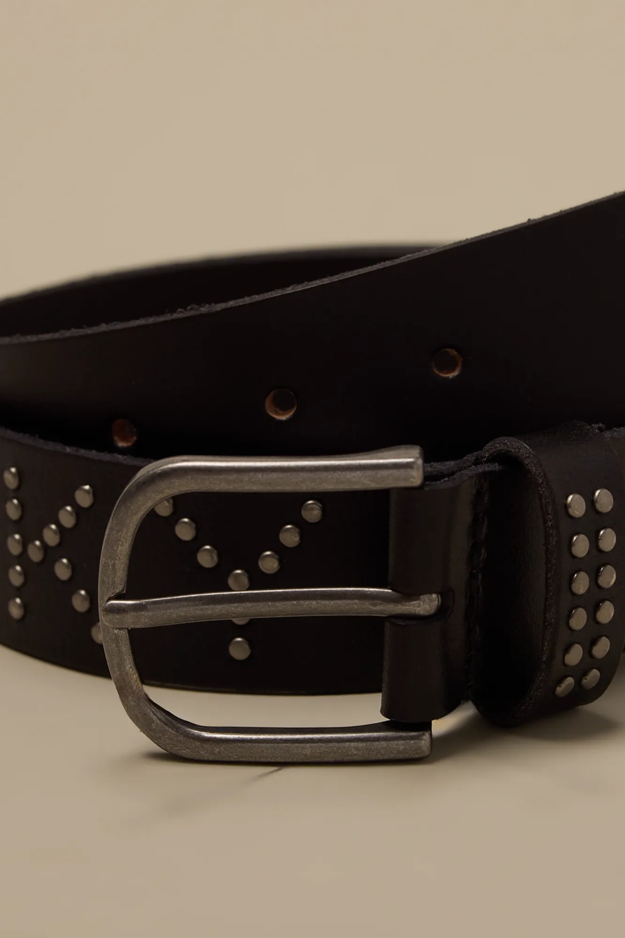 LUCKY STUDDED BELT — BLACK — image 3