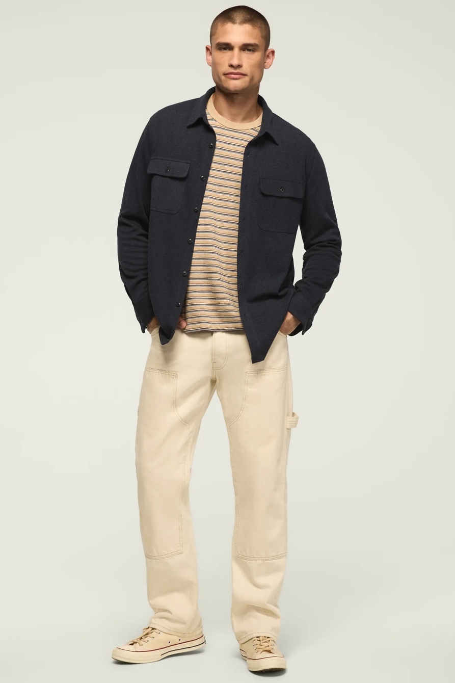 CLOUD SOFT KNIT SHIRT — NAVY HEATHER — image 2