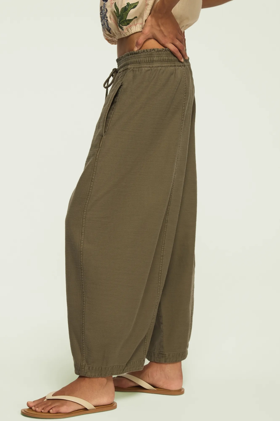 DRAWSTRING BALLOON PANT — DUSTY OLIVE — image 4
