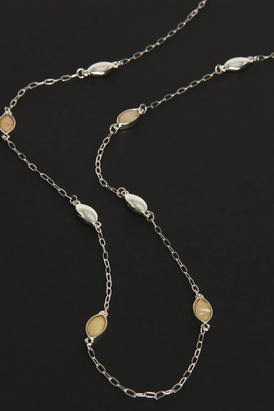 Crystal Beaded Chain — SILVER — image 2