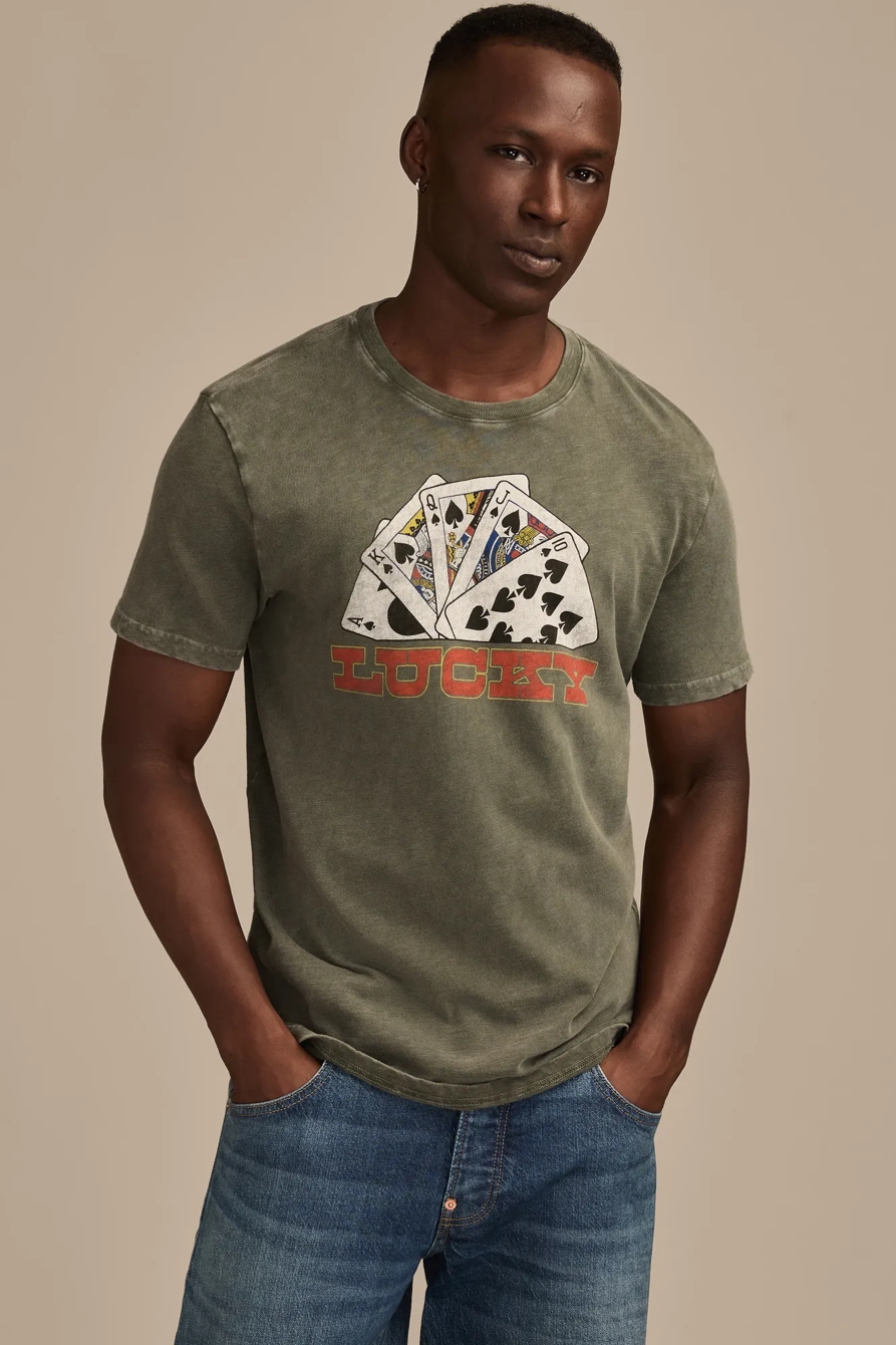 LUCKY POKER ROOM TEE — BEETLE — image 1