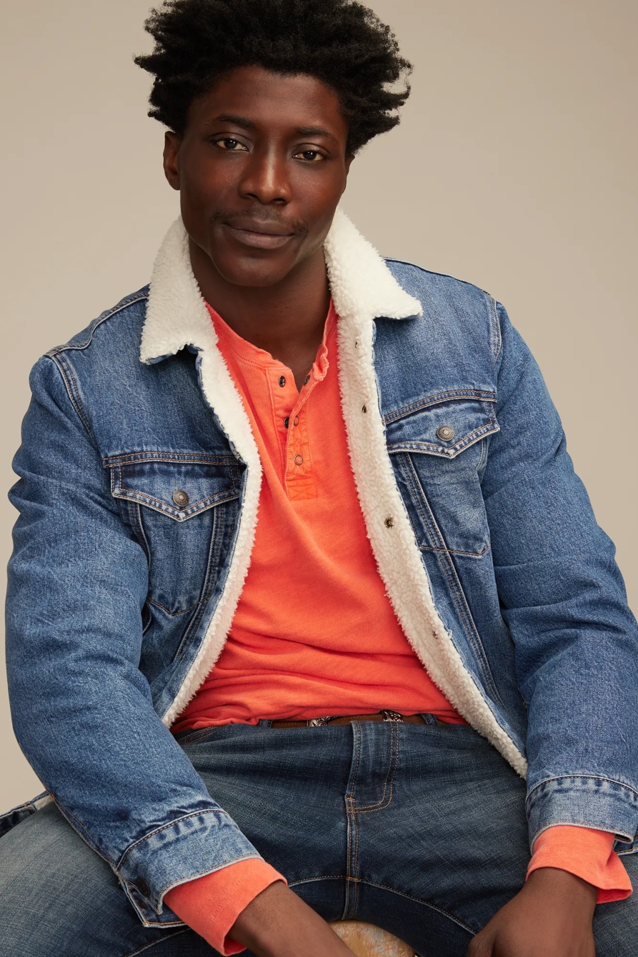LONG SLEEVE WEEKEND SLUB HENLEY — Fiesta — image 2